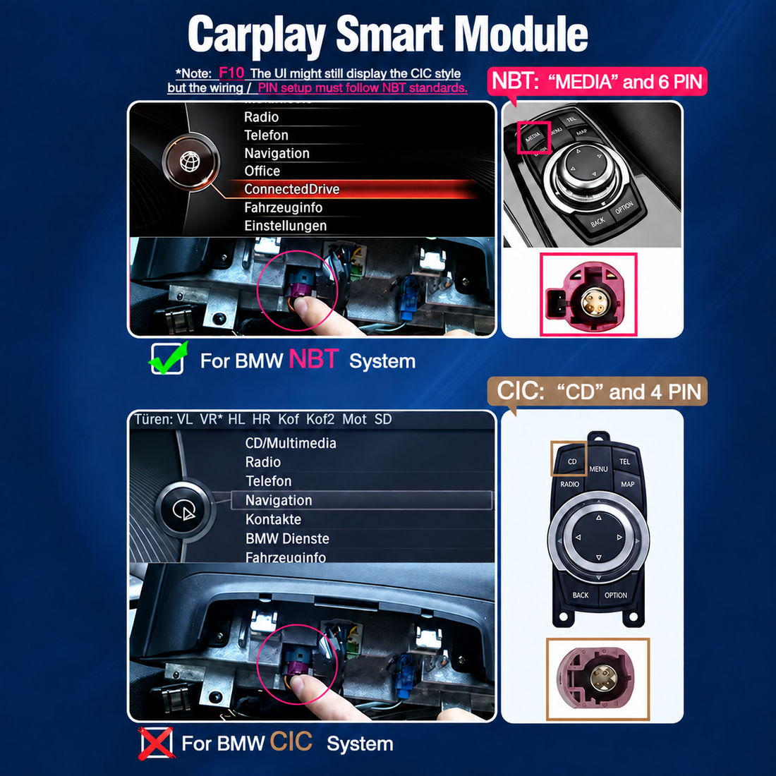 Wireless CarPlay & Android Auto for BMW | CCC / CIC / NBT / EVO / MGU