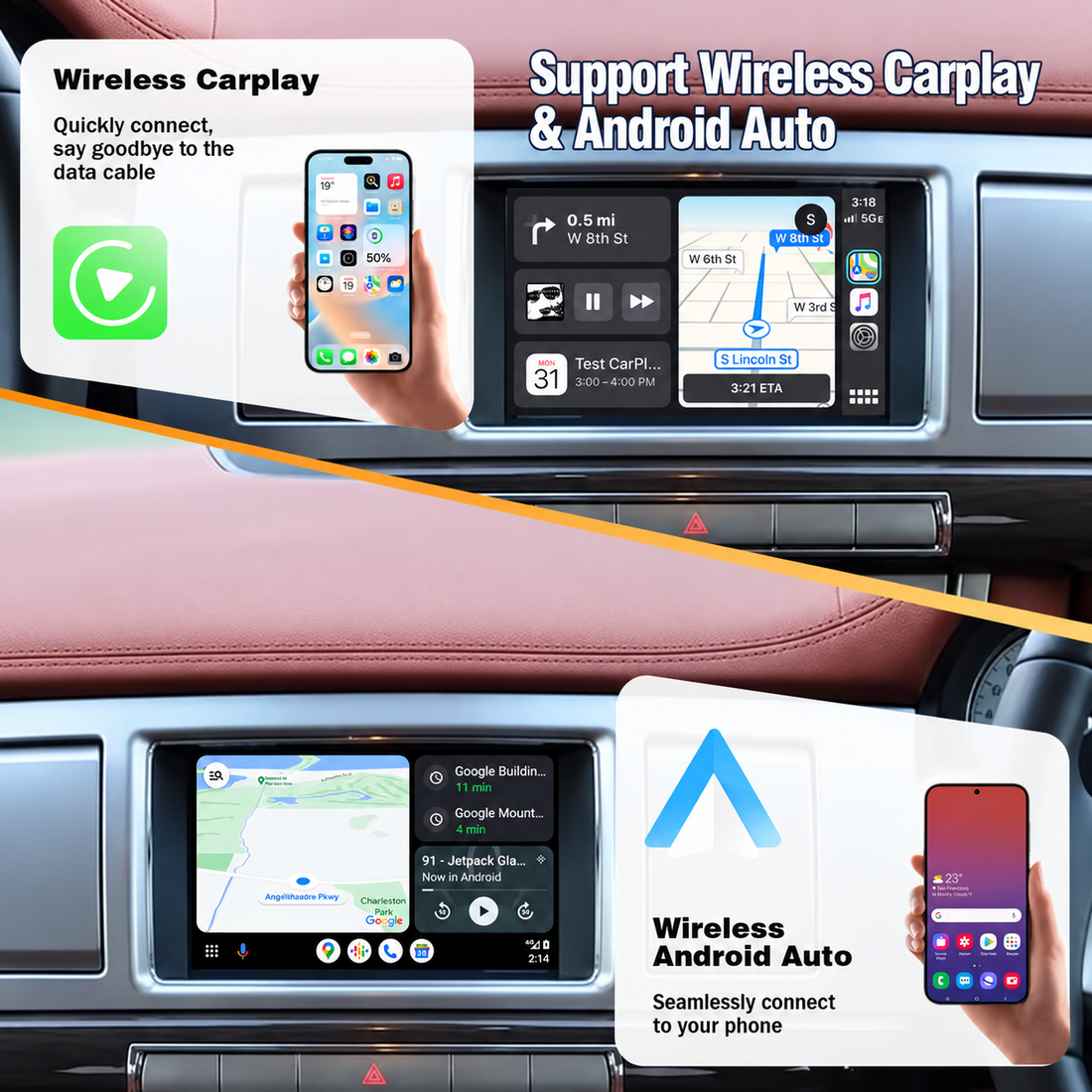 Wireless CarPlay & Android Auto for Jaguar XK / XF | Denso Gen2.0 / IAM2.0