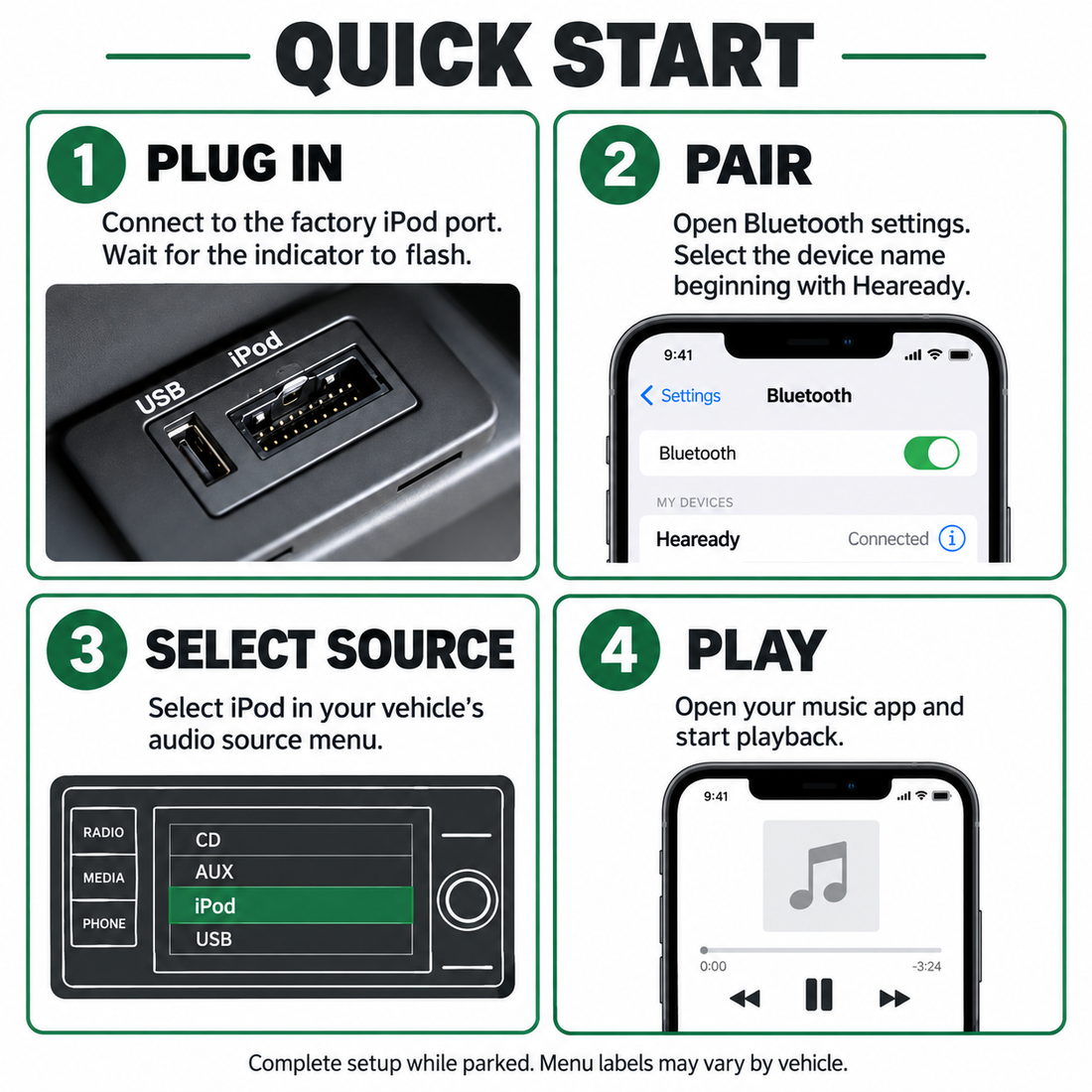 Bluetooth Music Adapter for Land Rover 2008–2012 | Factory iPod Port