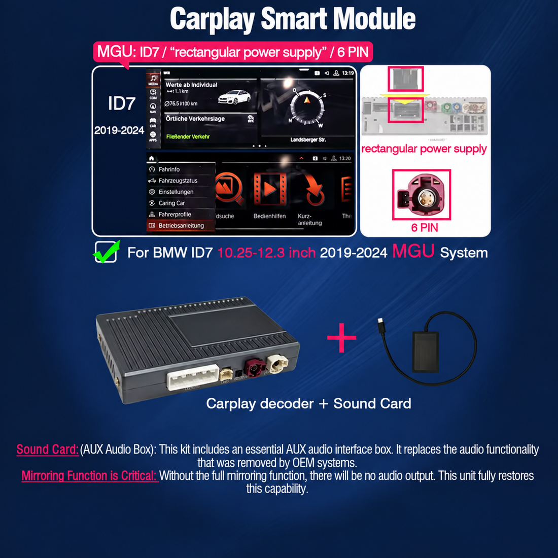 Wireless CarPlay & Android Auto for BMW | CCC / CIC / NBT / EVO / MGU