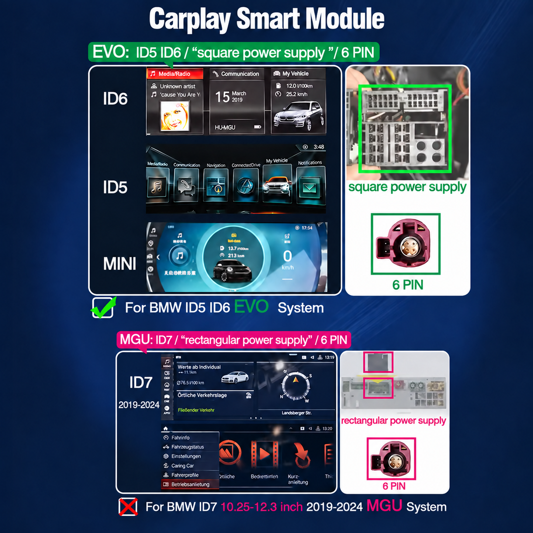 Wireless CarPlay & Android Auto for BMW | CCC / CIC / NBT / EVO / MGU