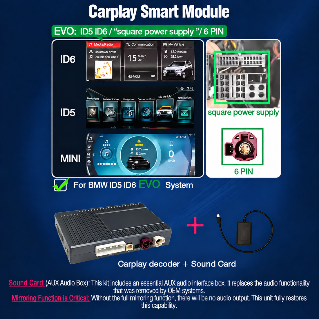 Wireless CarPlay & Android Auto for BMW | CCC / CIC / NBT / EVO / MGU